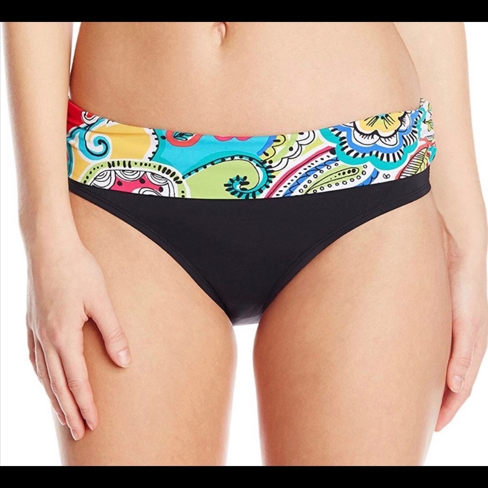 NWT Anne Cole Fold-over Bikini Bottom Paisley